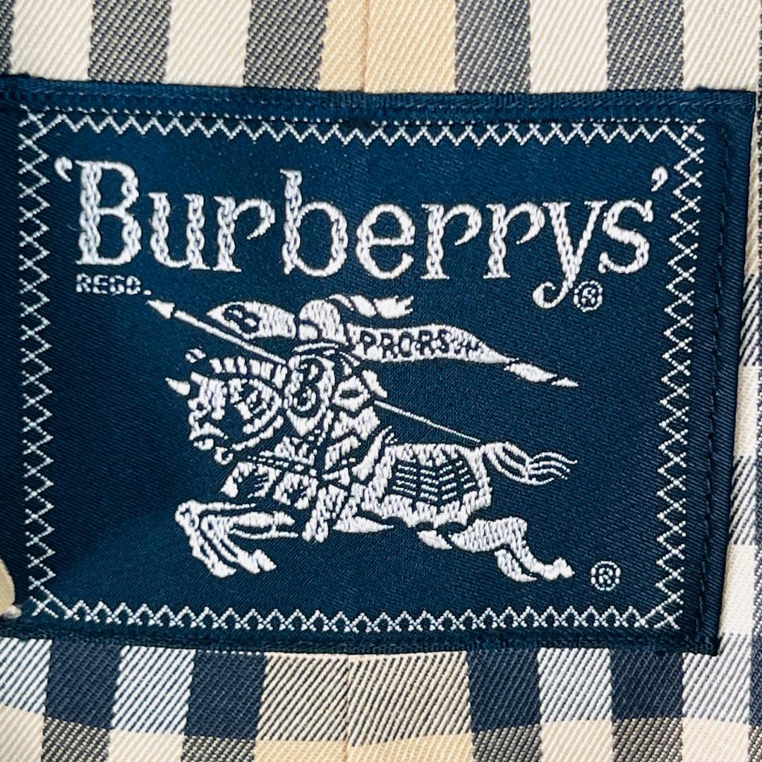 【バーバリー】トレンチコート　ノバチェック　ベルト　エポレット　袖ベルト　XL