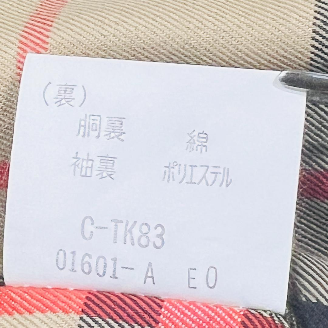 【バーバリー】トレンチコート　ノバチェック　ベルト　エポレット　袖ベルト　XL