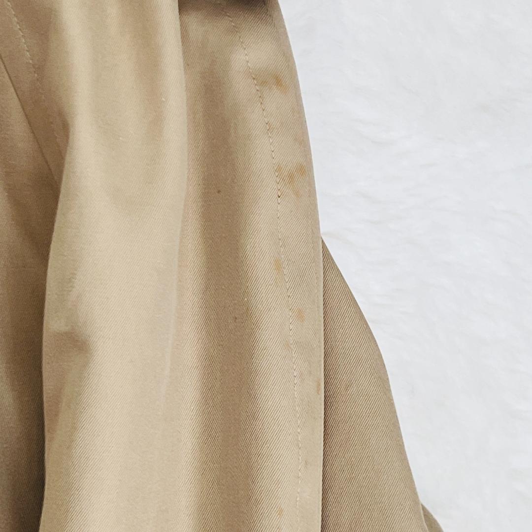 【バーバリー】トレンチコート　ノバチェック　ベルト　エポレット　袖ベルト　XL