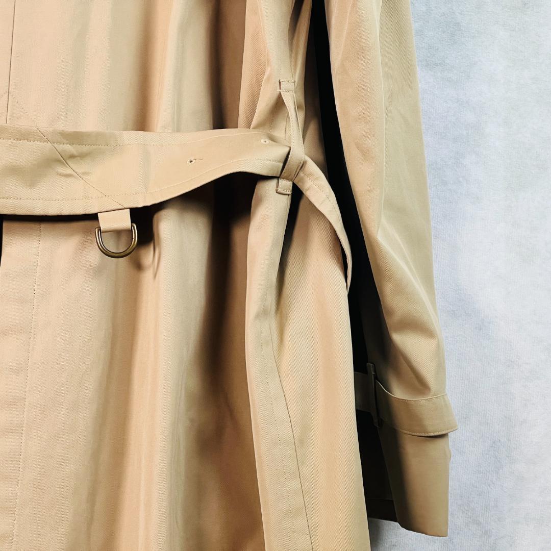 【バーバリー】トレンチコート　ノバチェック　ベルト　エポレット　袖ベルト　XL