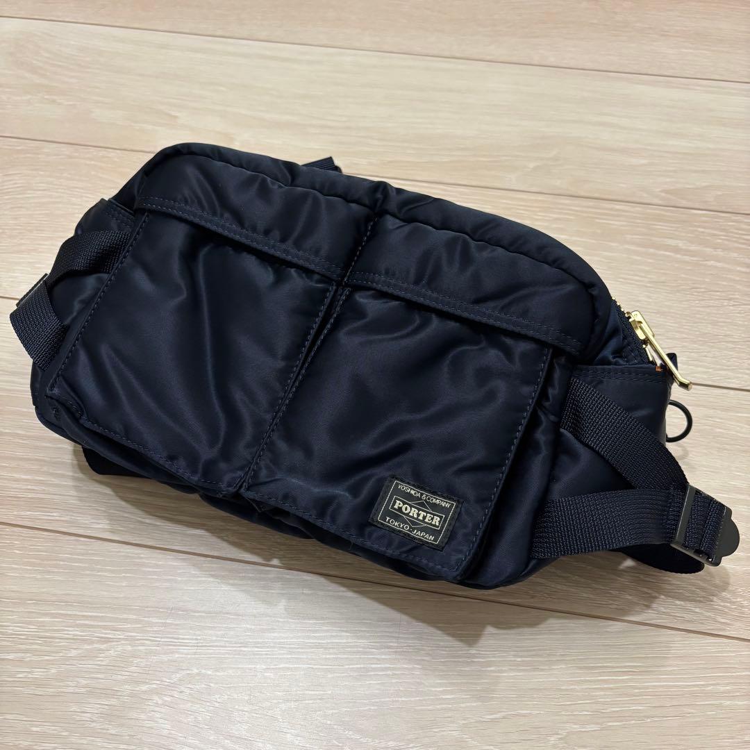 PORTER TANKER HIP BAG アイアンブルー