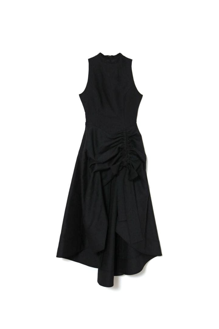 ワンピース THEREDTHREAD V slit long dress fog