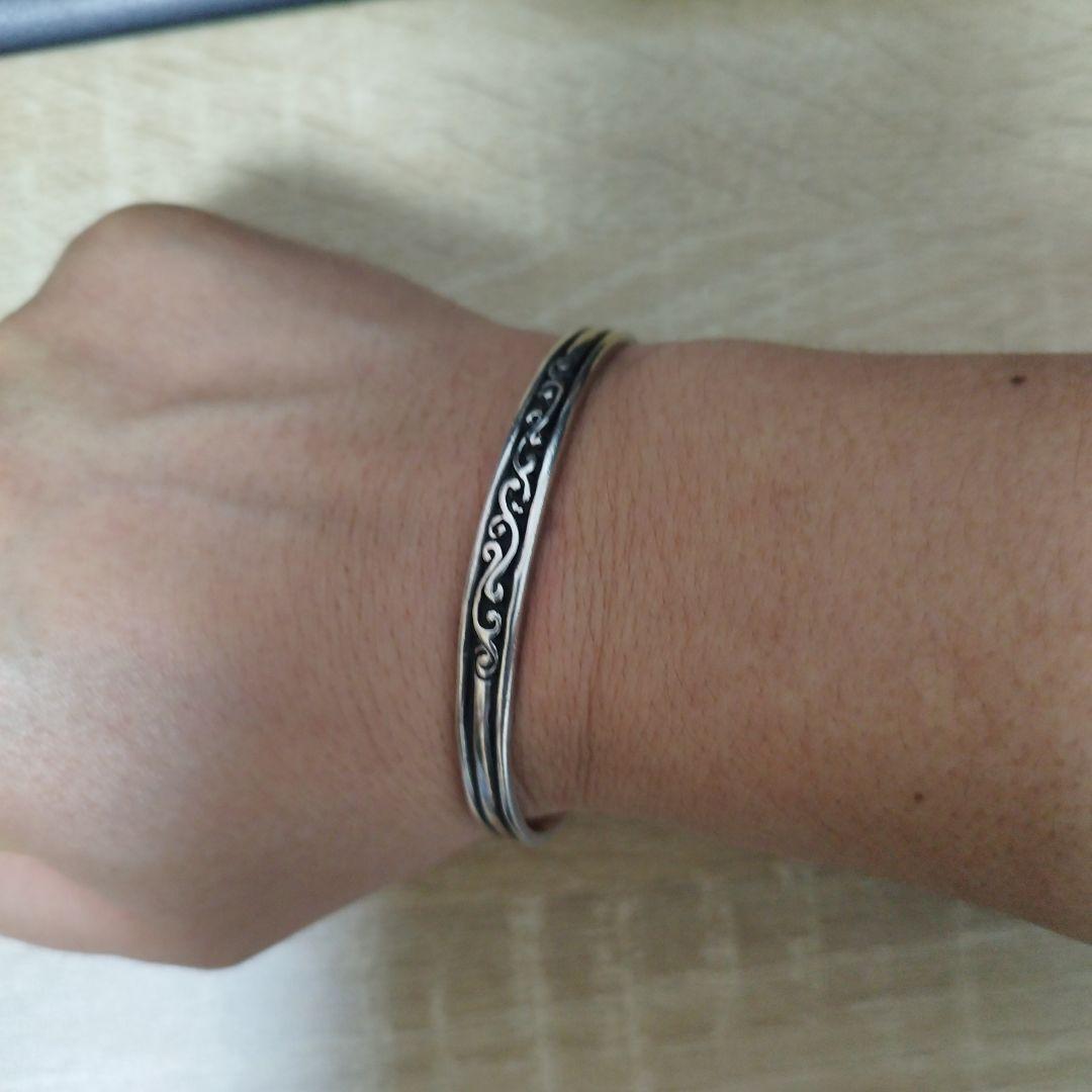 【レア】ビルウォールレザー　ウェーブバングル　スモール