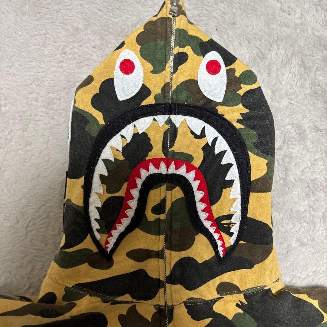 A BATHING APE カモフラージュ シャークパーカー正規品