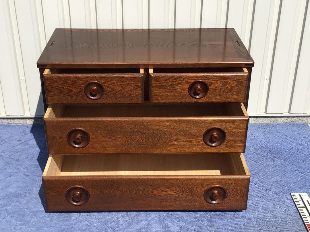 55万相当 高級民芸家具 北海道家具 国産ニレ材使用 遊木民 チェスト 北欧風