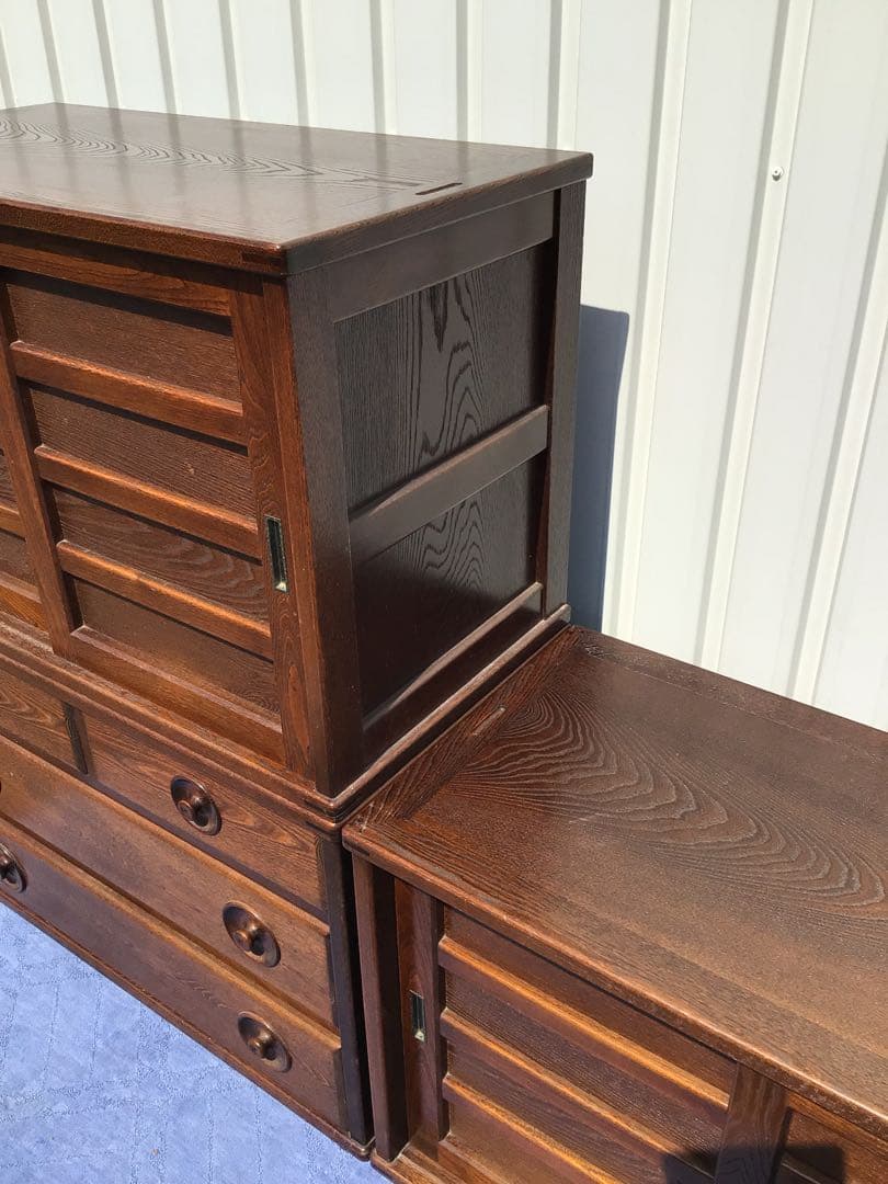 55万相当 高級民芸家具 北海道家具 国産ニレ材使用 遊木民 チェスト 北欧風