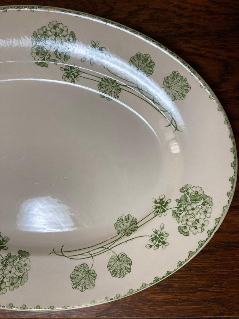 フランス陶器☆サルグミンヌ ゼラニウム オーバルプレート 大皿