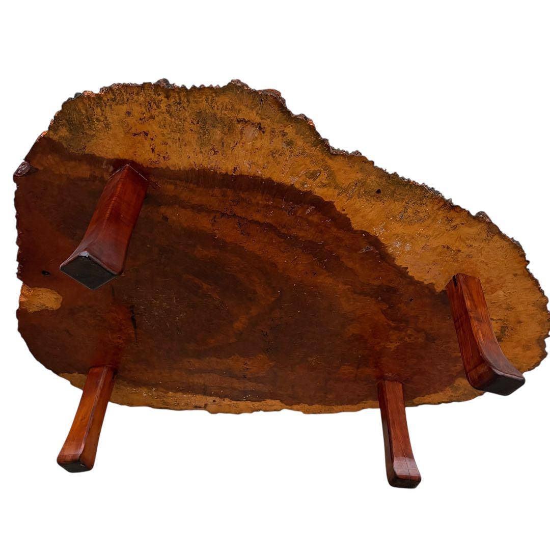 【超希少】高級 花梨 瘤杢 座卓 一枚板 天然木 ローテーブル