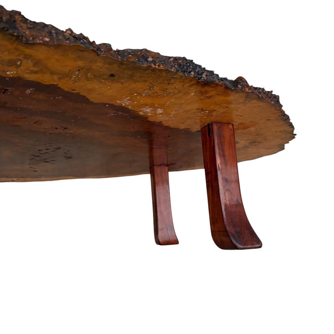 【超希少】高級 花梨 瘤杢 座卓 一枚板 天然木 ローテーブル