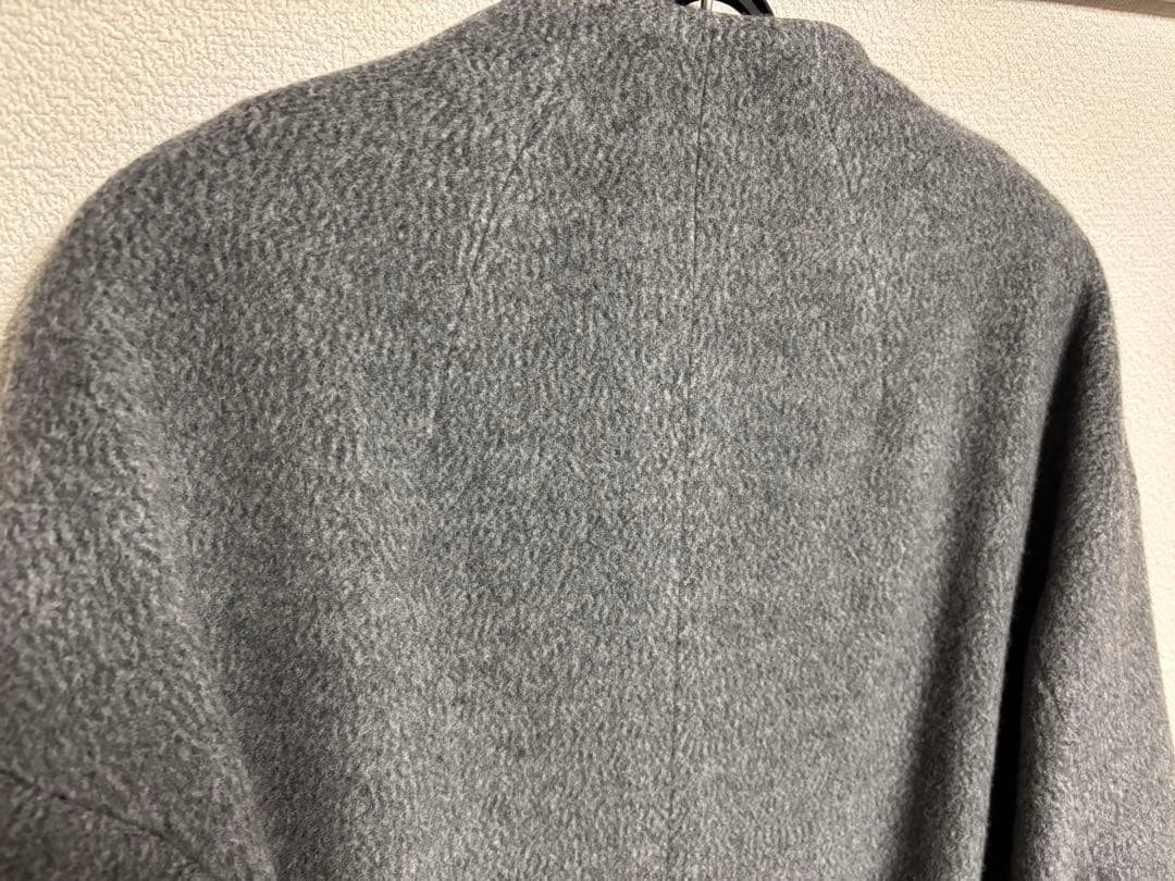 マメクロゴウチ Mame Kurogouchi ウールカシミヤ ノーカラーコート