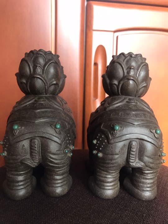 置物(幸福象さん婦夫)