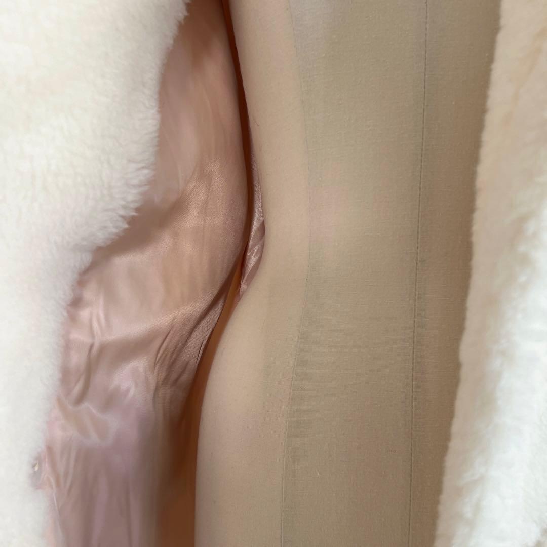 新品未使用 ベアミディアム丈 テディコート ホワイト