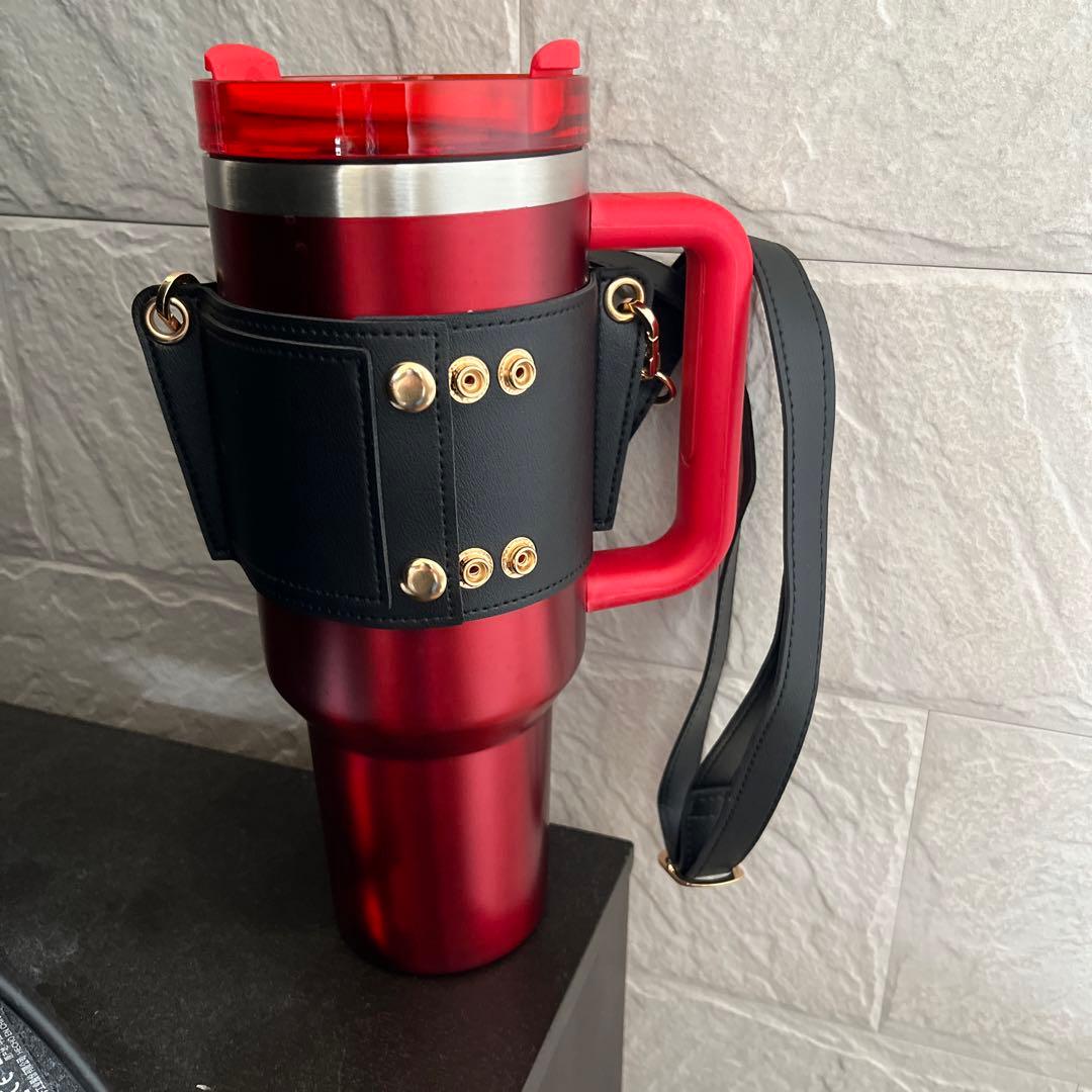 箱付新品！スタンレースタバ限定　レッド　かっこいい手提げホルダー付き