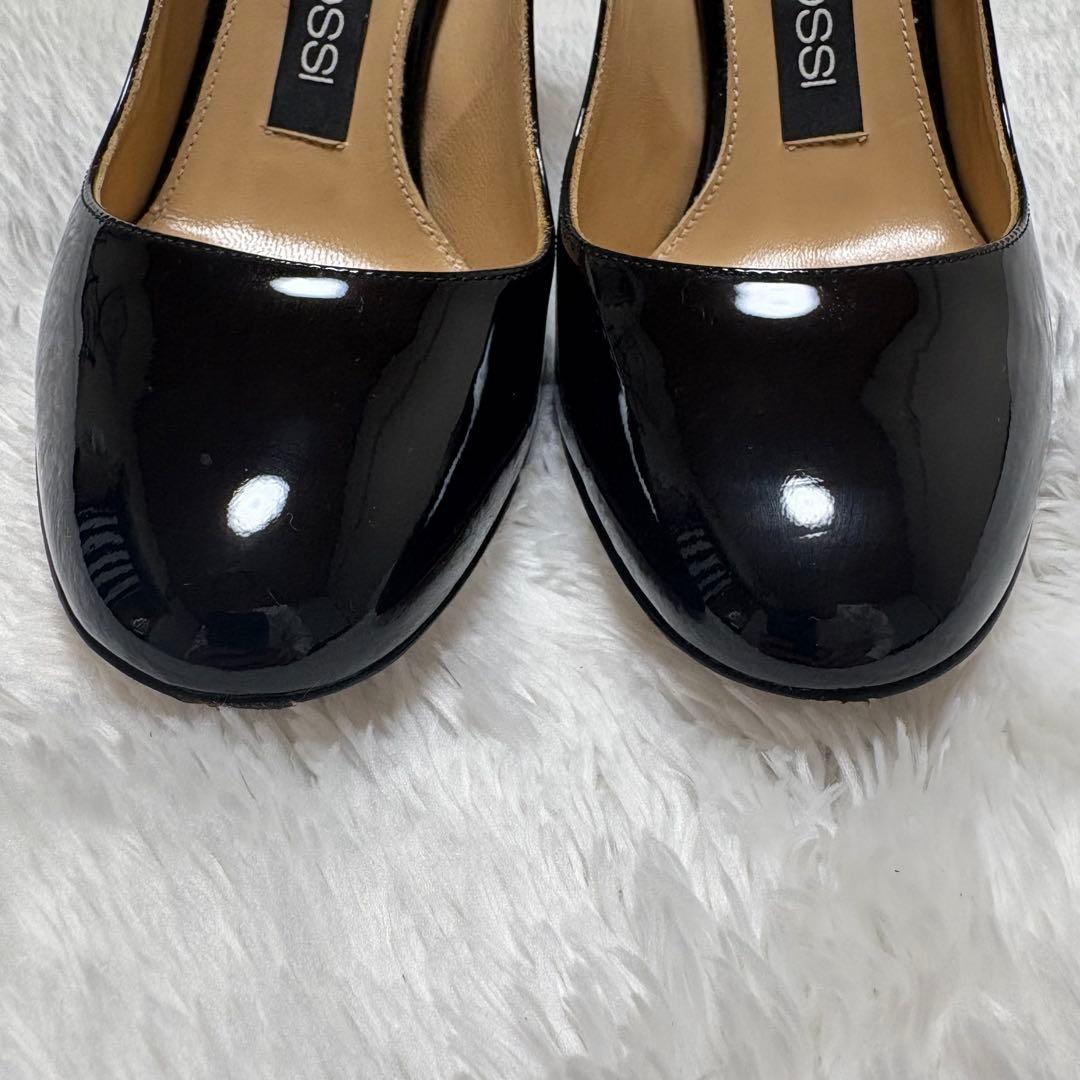 ✨極美品✨セルジオロッシ パンプス ハイヒール ブラック エナメル ラウンド