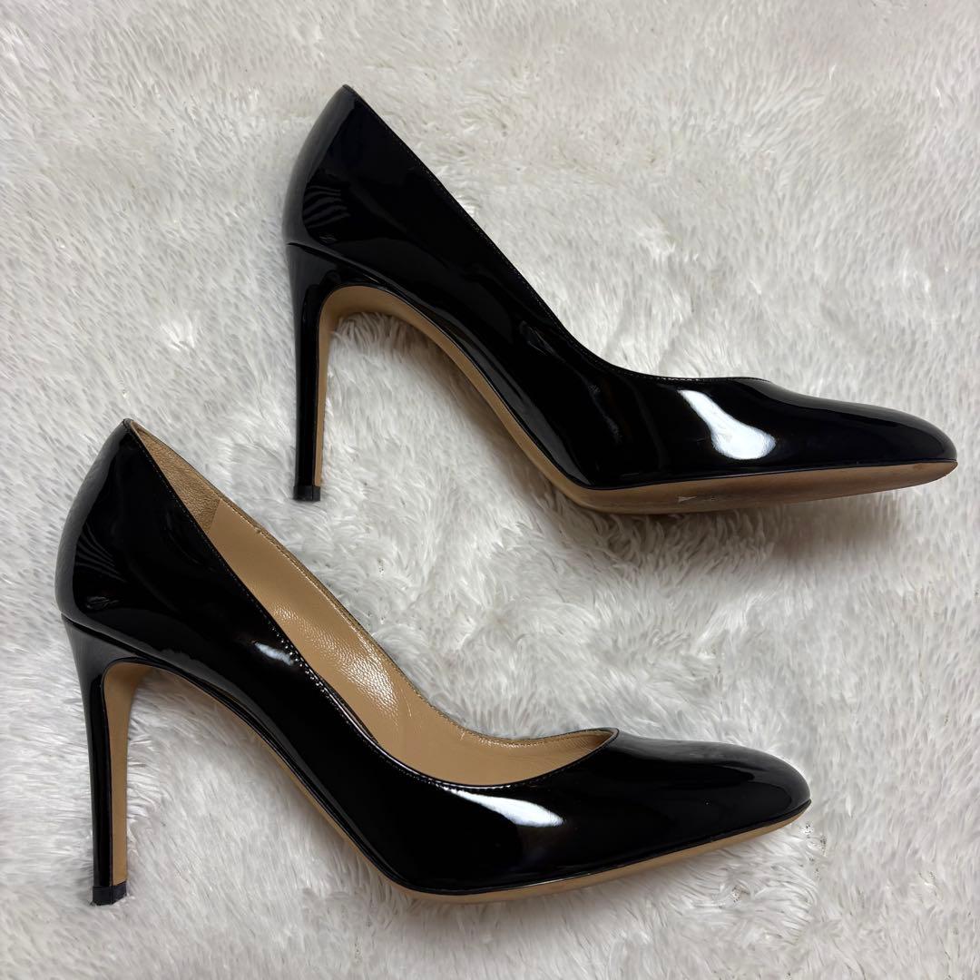 ✨極美品✨セルジオロッシ パンプス ハイヒール ブラック エナメル ラウンド