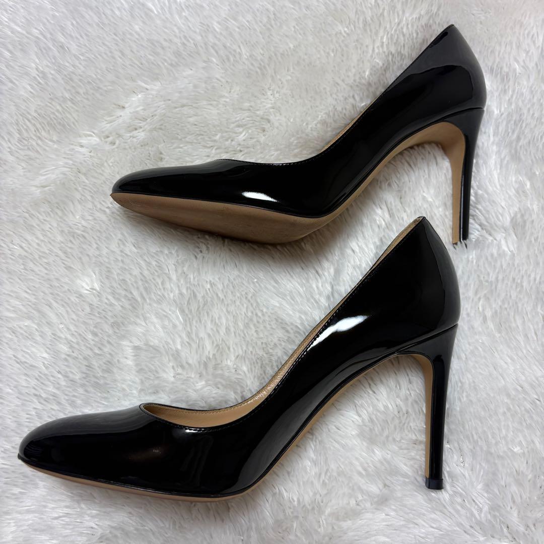 ✨極美品✨セルジオロッシ パンプス ハイヒール ブラック エナメル ラウンド