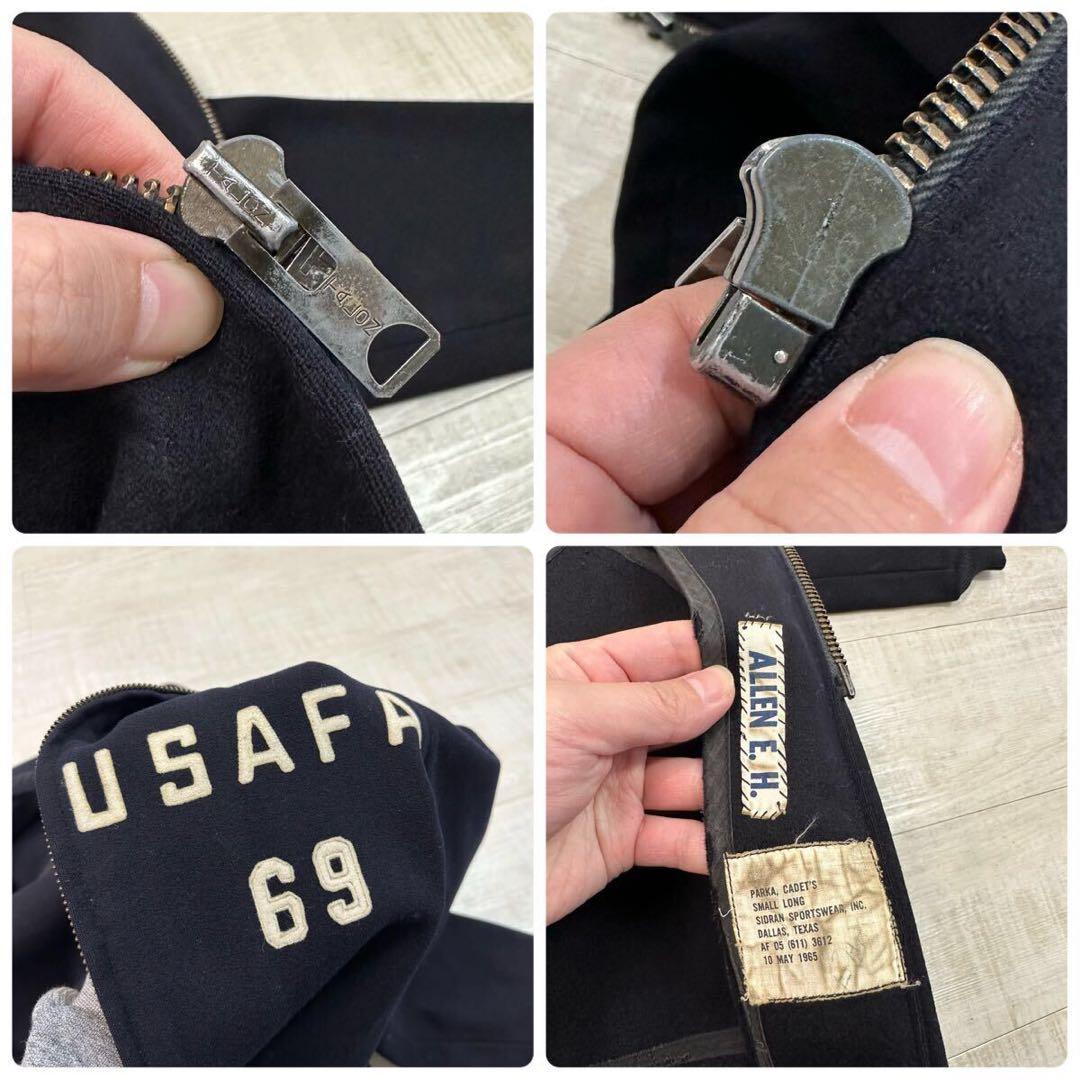 60s 良品 USAFA 米軍 メルトン カデット コート フードジッパー