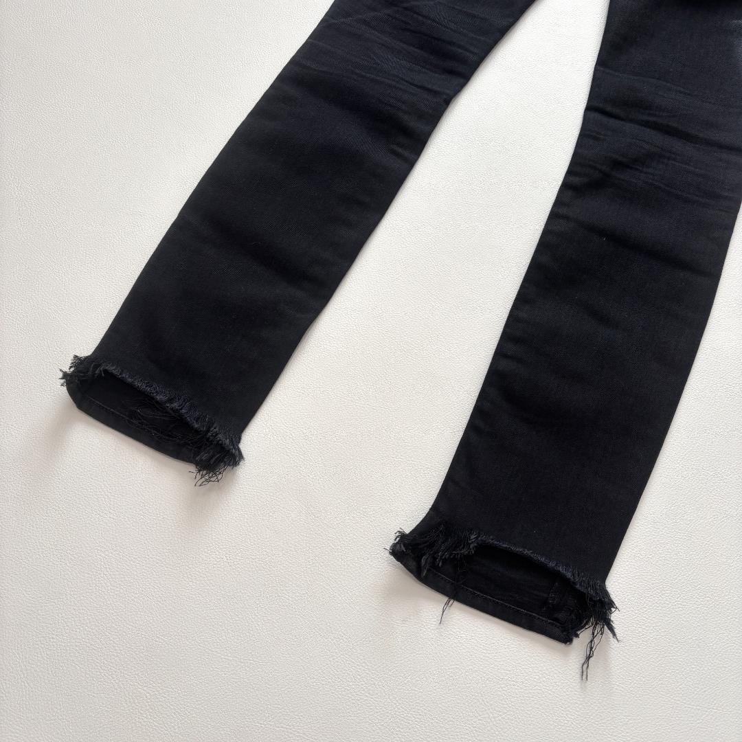 新品 R13 alison skinny ブラックデニム イタリア 裾クラッシュ