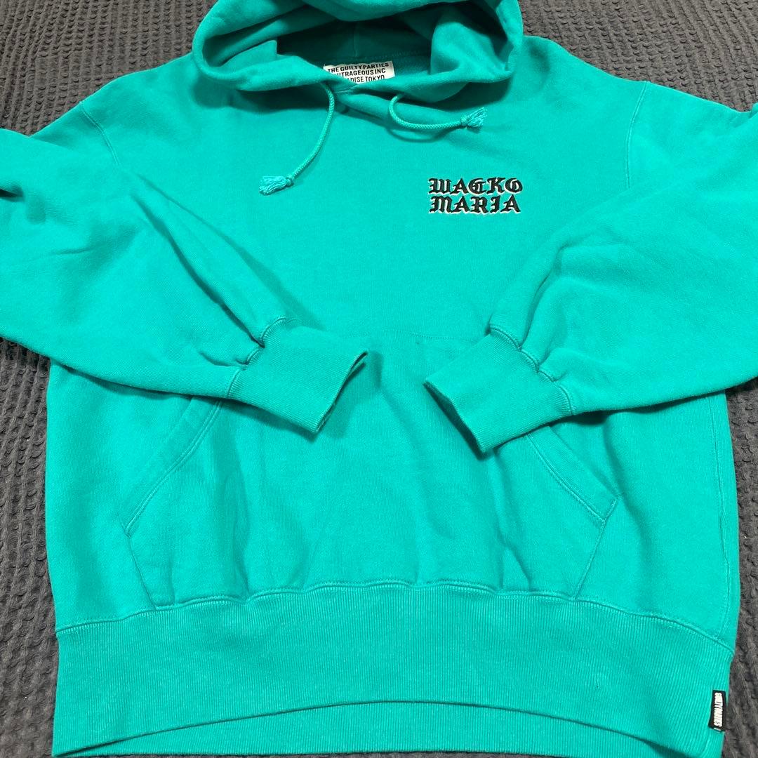 ワコマリア ミドルウエイト フーディー ターコイズ Lパーカーティファニーブルー