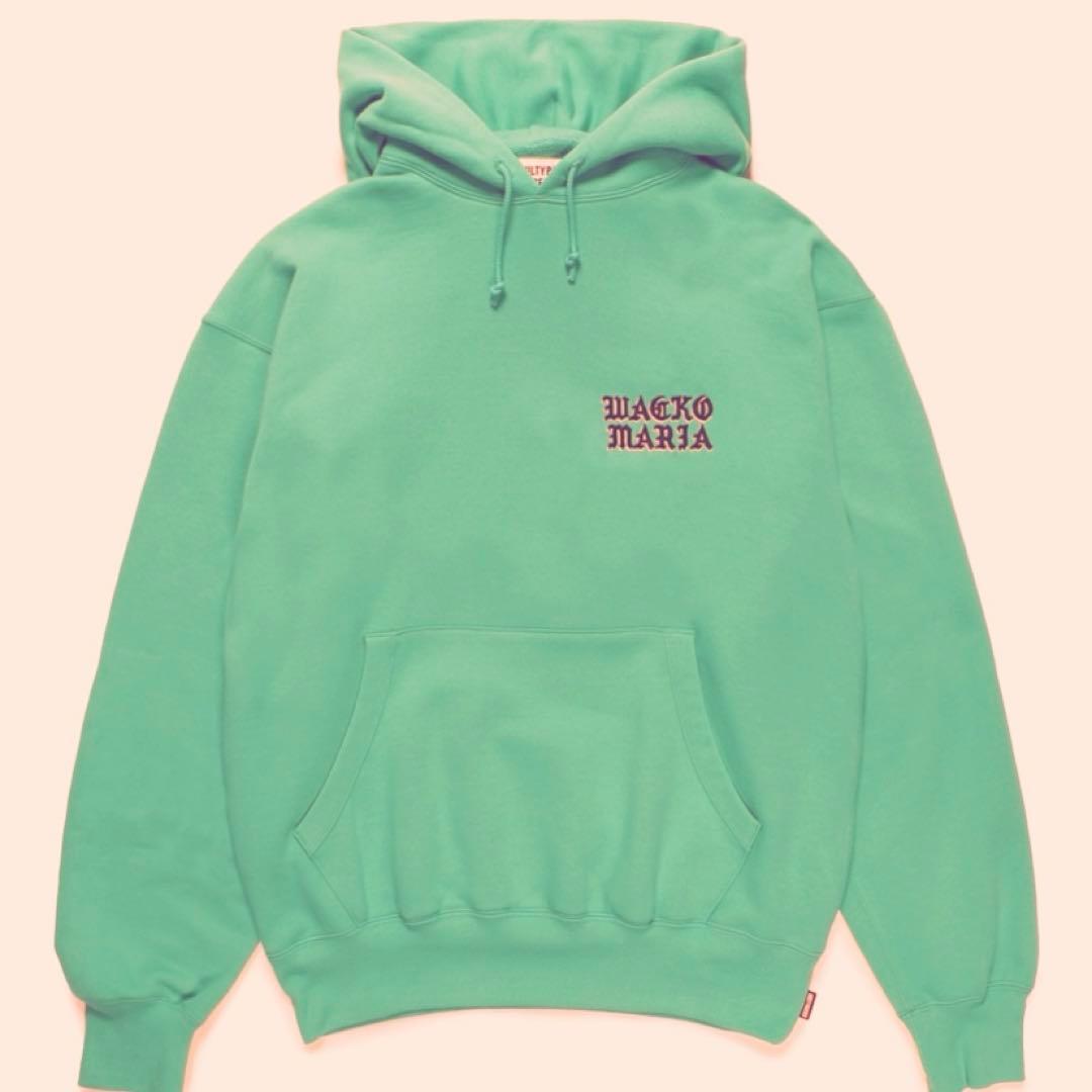 ワコマリア ミドルウエイト フーディー ターコイズ Lパーカーティファニーブルー