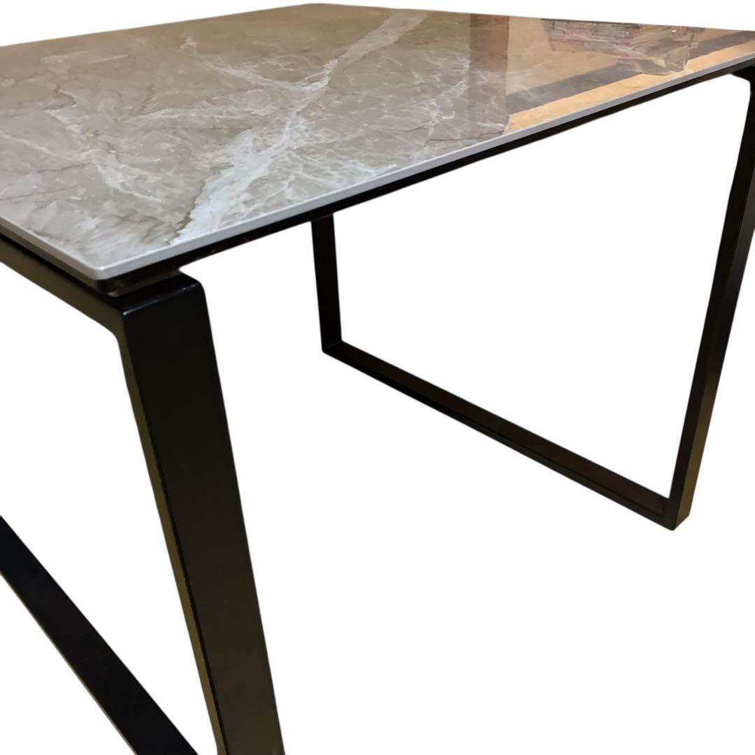 【®️】セラミックダイニングテーブル(セーラル85 CHN BE) 大理石調