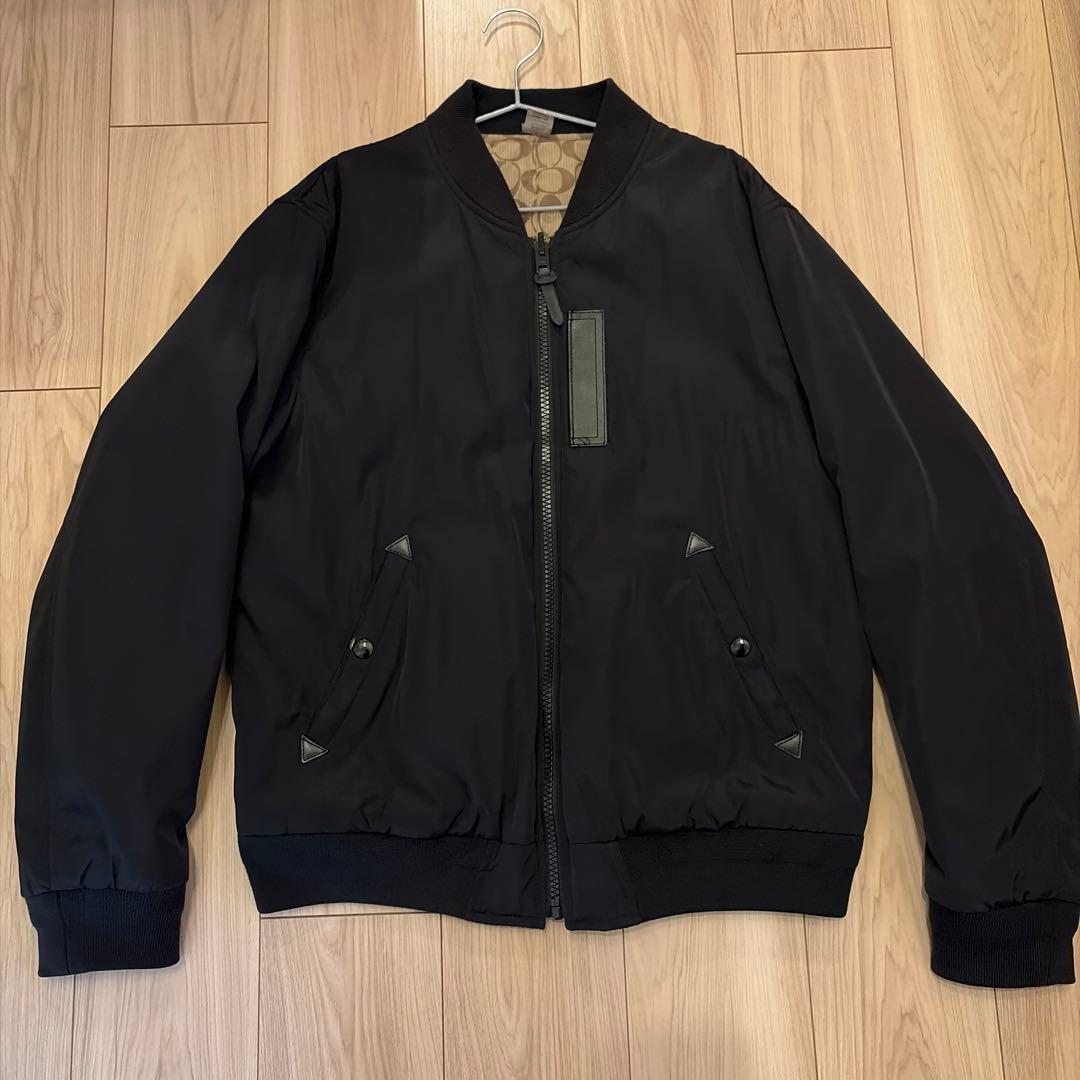 COACH MA-1 ジャケット　リバーシブル　シグネチャー　コーチ　ブラック