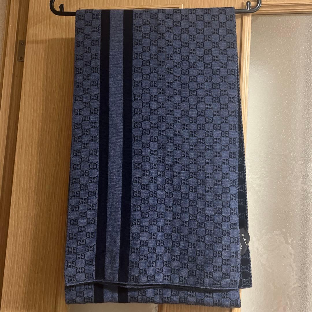 GUCCI マフラー GG柄 100%ウール