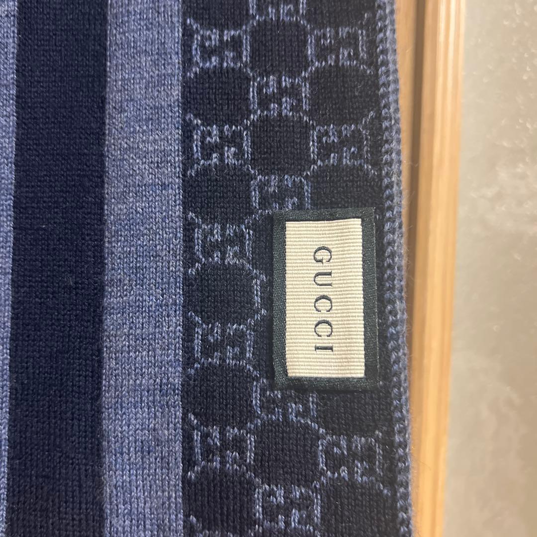 GUCCI マフラー GG柄 100%ウール