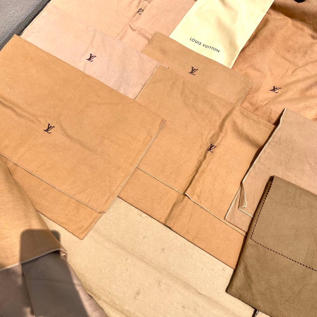 ルイヴィトン LVロゴ ショッパー 保存袋 巾着 ブラウン 大量まとめ 50枚