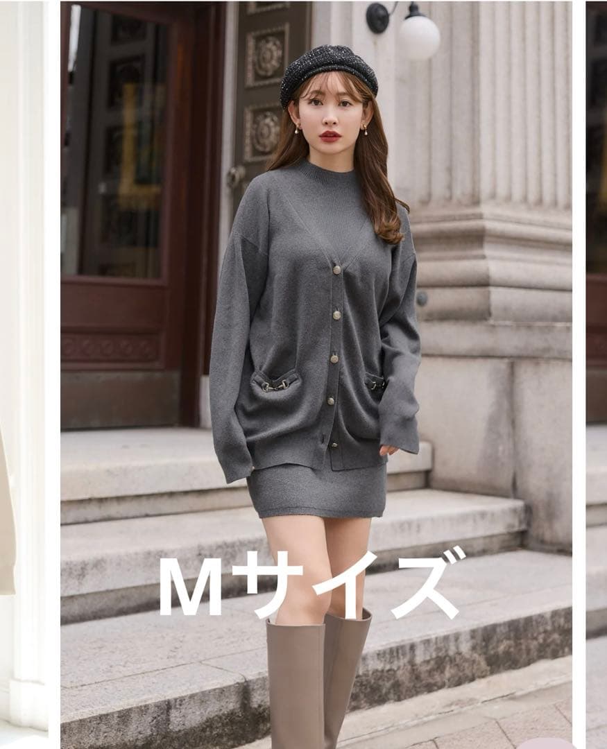ワンピース Clemence Knit Dress Set gray herlipto