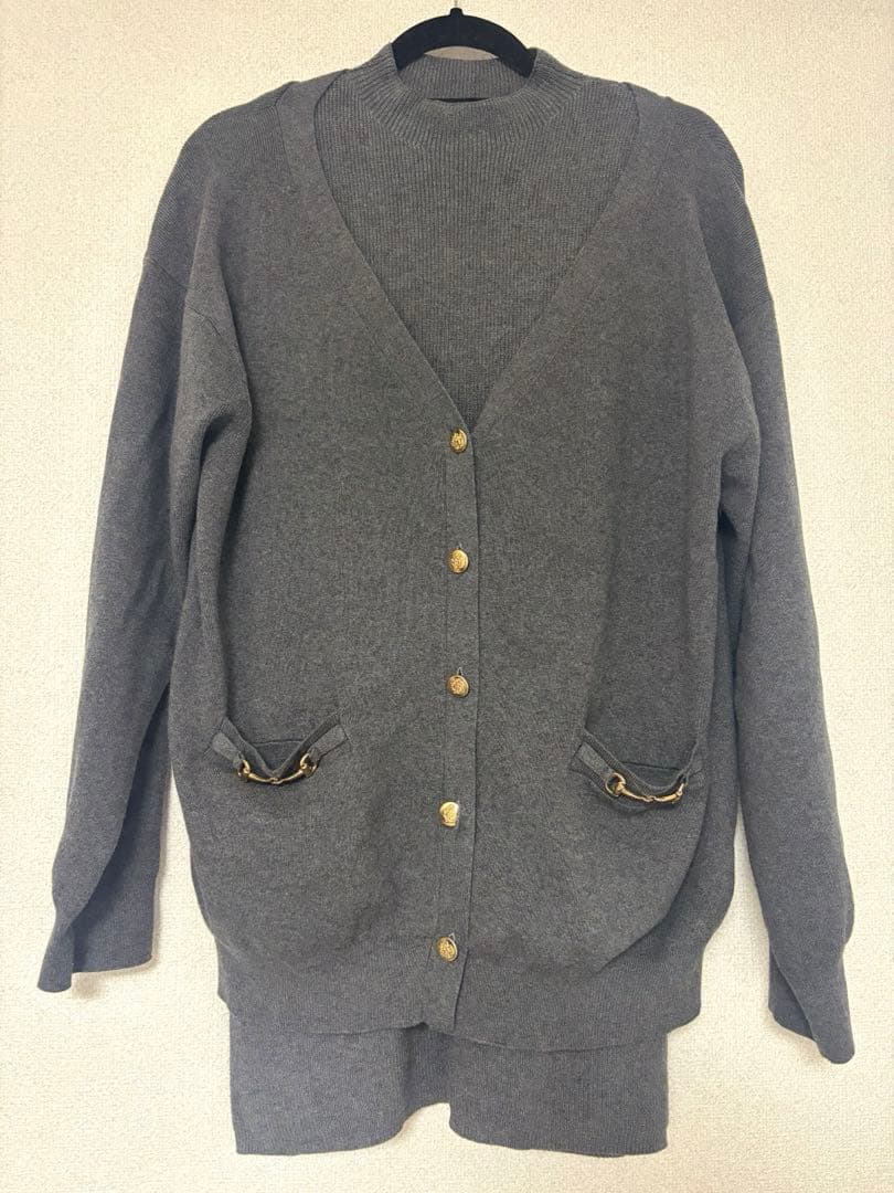 ワンピース Clemence Knit Dress Set gray herlipto