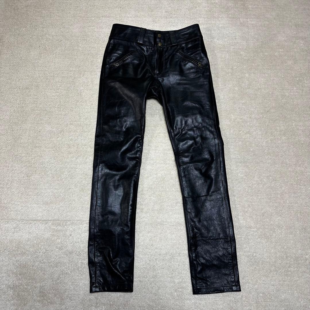 本革 レザーパンツ 63 LEATHERS 32 ブラック