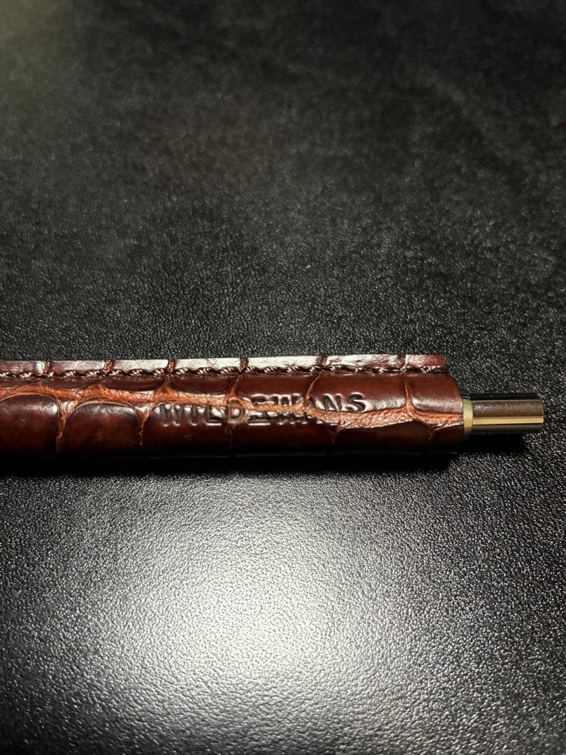 ワイルドスワンズ ボールペン　ベイカーオークバークポロサス　クロコダイル　クロコ