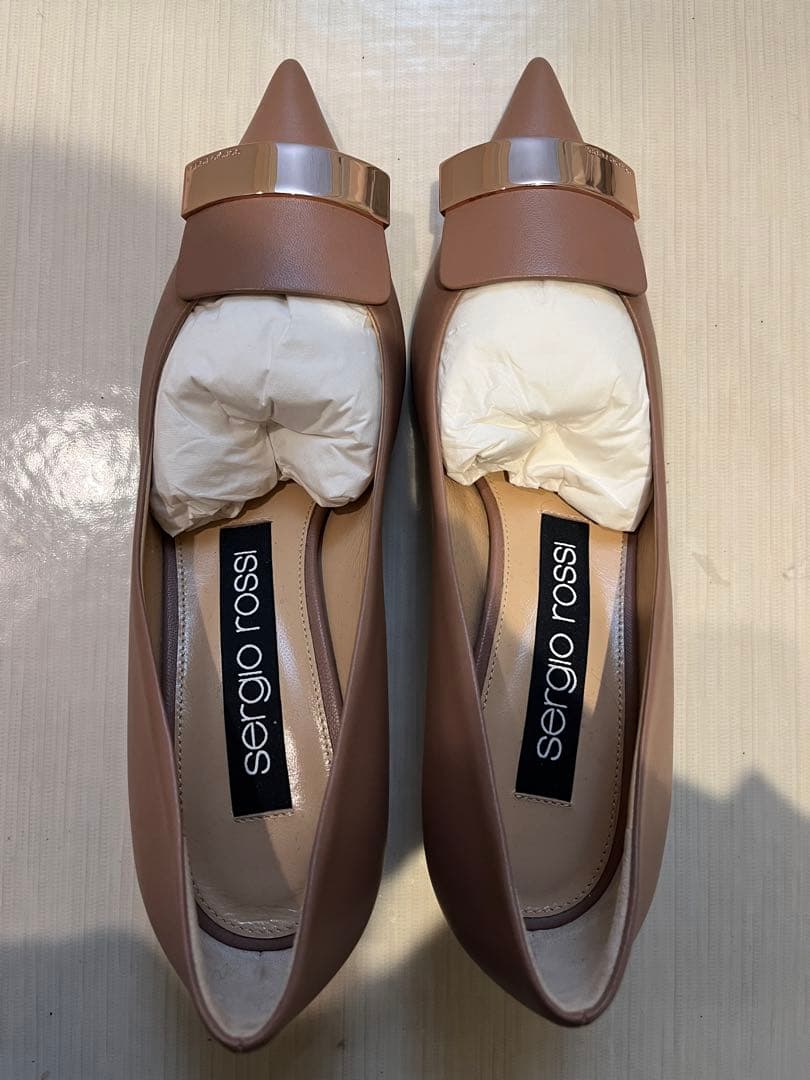 sergio rossi ベージュ sr1 サイズ36.5 4.5cmヒール