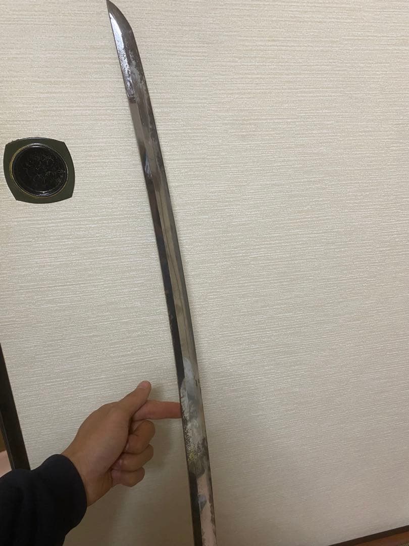 軍刀革鞘付き竹刀日本刀模造刀日本軍指揮官刀全長100cm