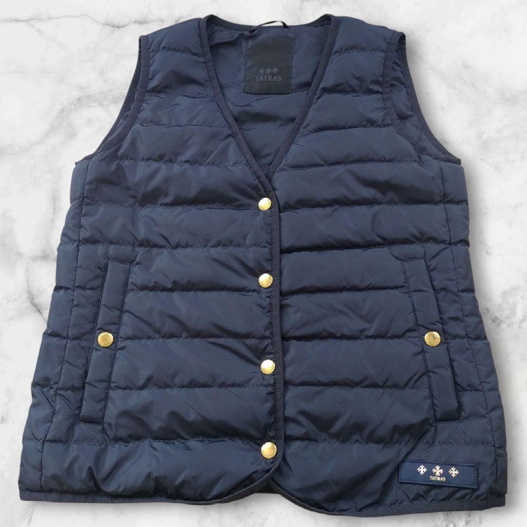 TATRAS ダウンベスト キルティング　サイズ01 ライナー　金ボタン