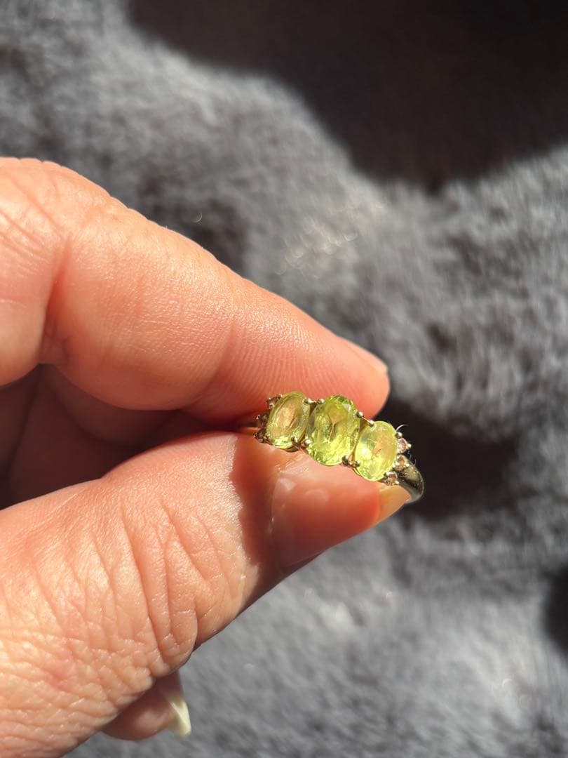 幻のパロットクリソベリルリング　K18