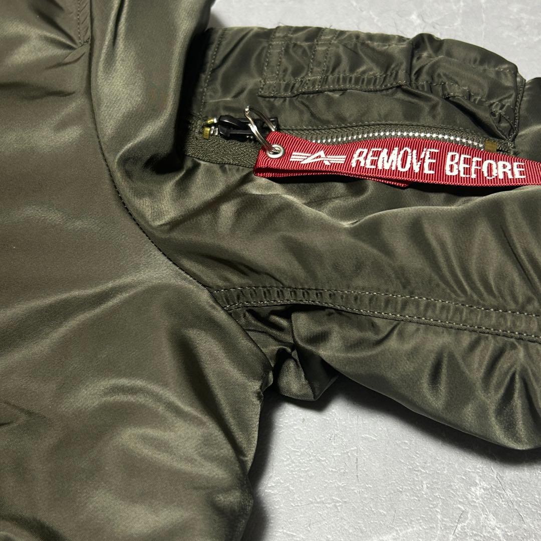 【ALPHA】MA-1 フライトジャケット カーキ 赤タグ JAPANSPEC