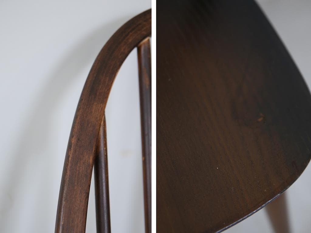 英国アンティークアーコールクエーカーチェア/ダイニングイス(89-115-2)