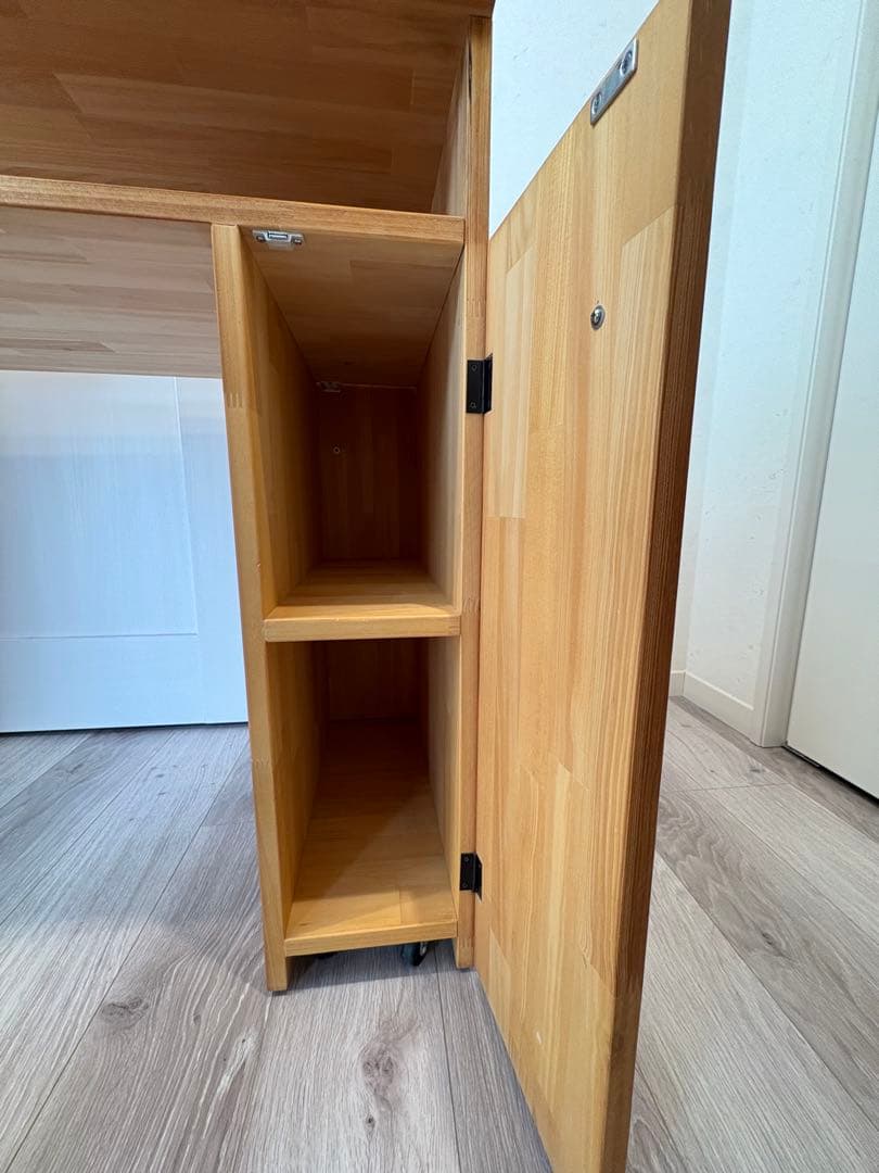 ネイルサロン開業　オーダーネイルデスク/作業台北欧ナチュラル無垢パイン材