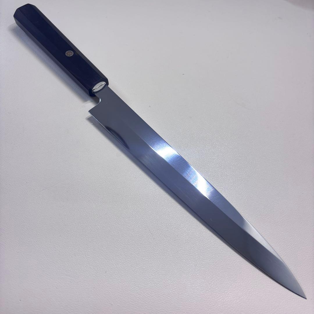 240mm柳刃包丁 鏡面 黒檀八角柄八角柄 刺身包丁 全鋼︑︐