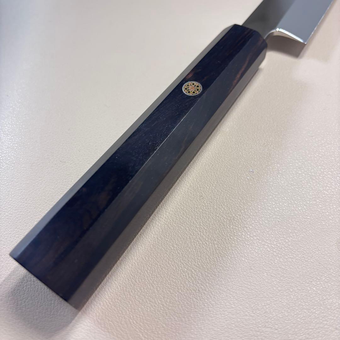 240mm柳刃包丁 鏡面 黒檀八角柄八角柄 刺身包丁 全鋼︑︐