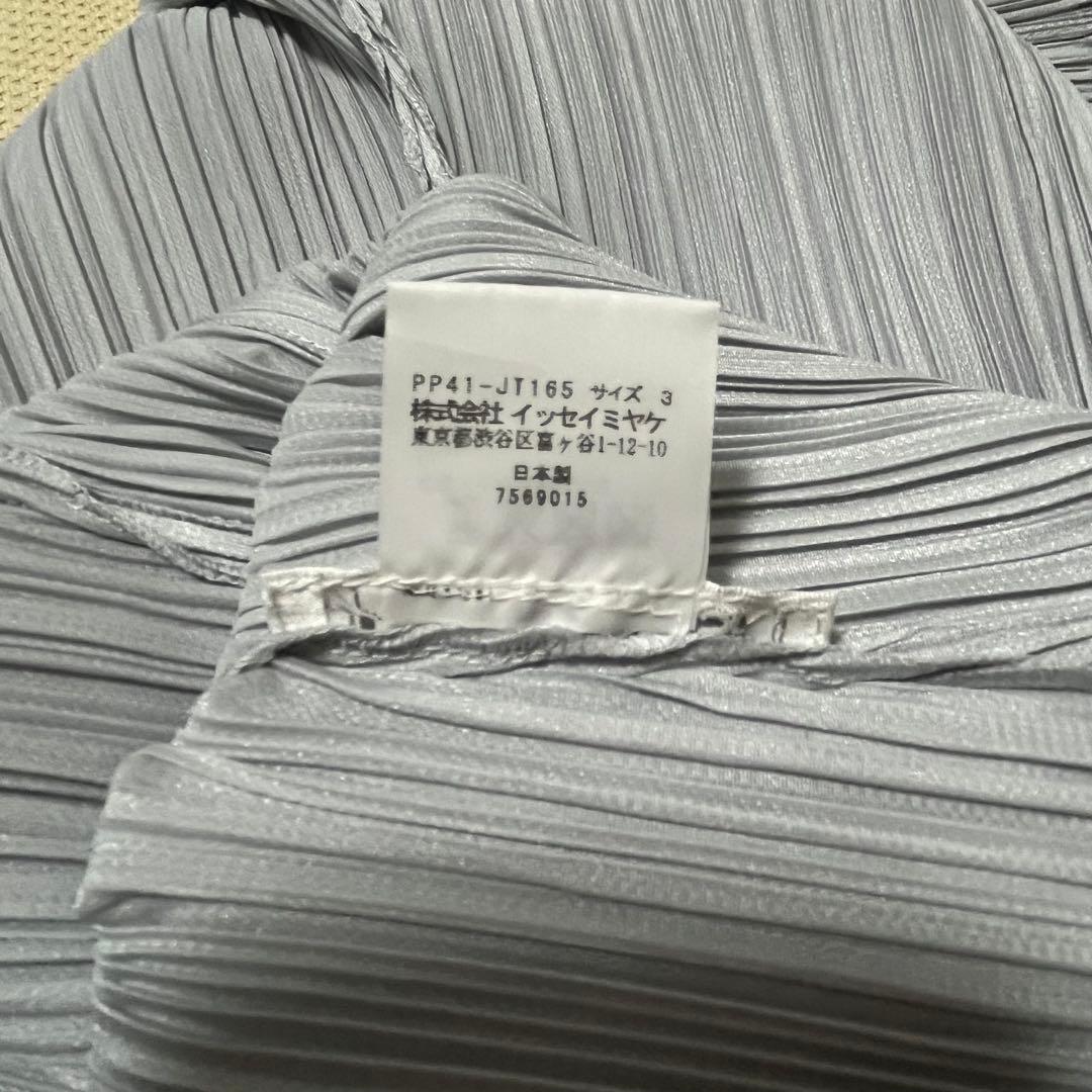 PLEATSPLEASE イッセイミヤケ チュニックワンピース　シルバーグレー