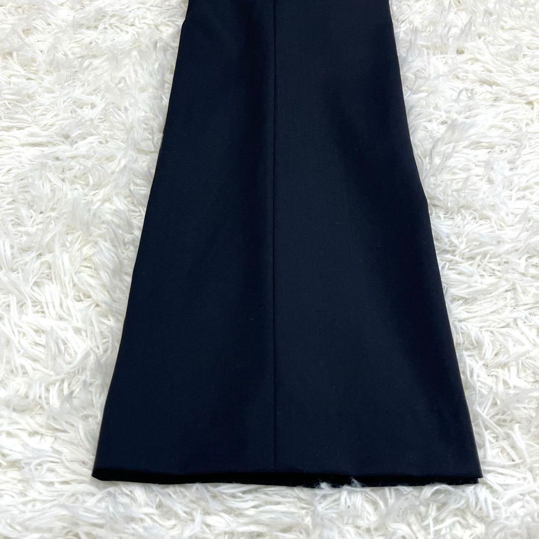 『美品』23区 セットアップパンツスーツ ブラック38 イタリア製生地ストレッチ