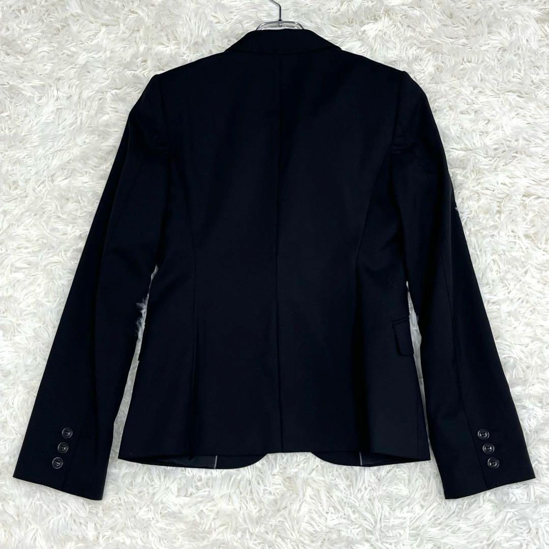 『美品』23区 セットアップパンツスーツ ブラック38 イタリア製生地ストレッチ