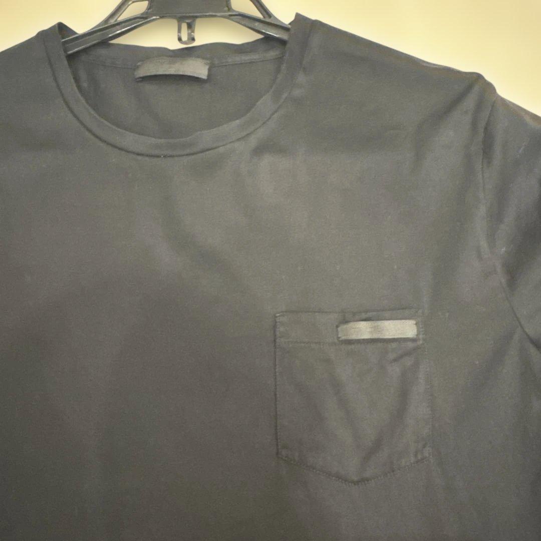 PRADA 黒 Tシャツ XL ポケット付き