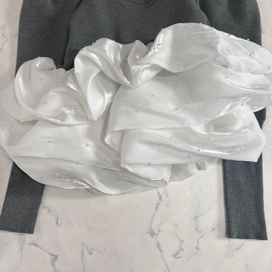 Bibiy. ビビィ AMELIE PEPURAMU KNIT グレー