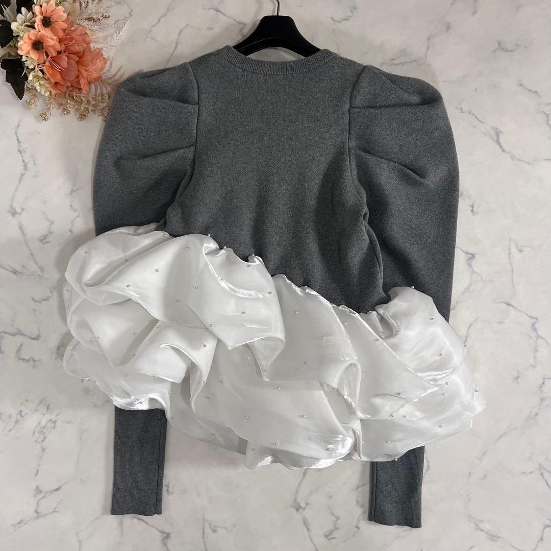 Bibiy. ビビィ AMELIE PEPURAMU KNIT グレー