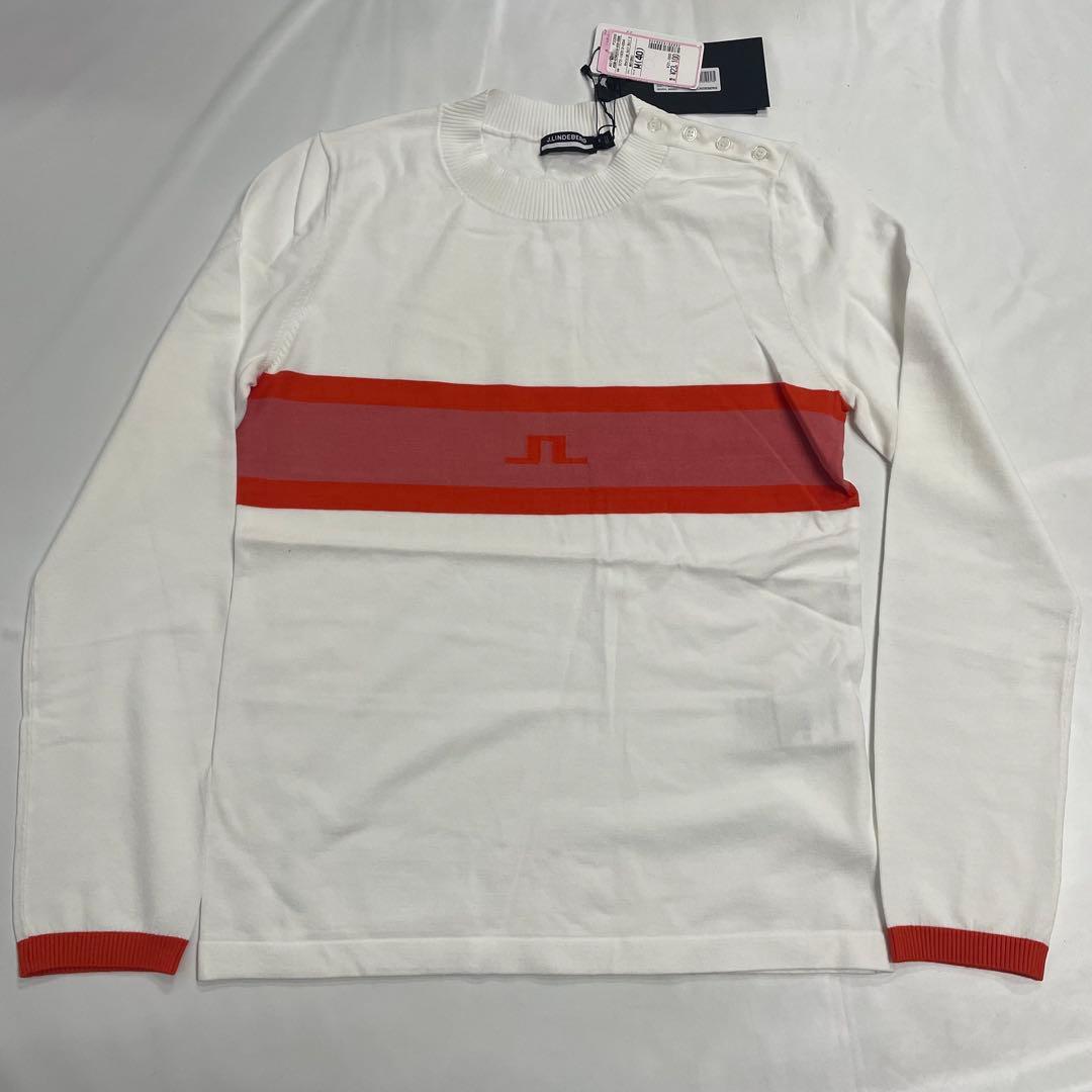 J.LINDEBERG ゴルフウェア クルーネックセーター M 40サイズ 白