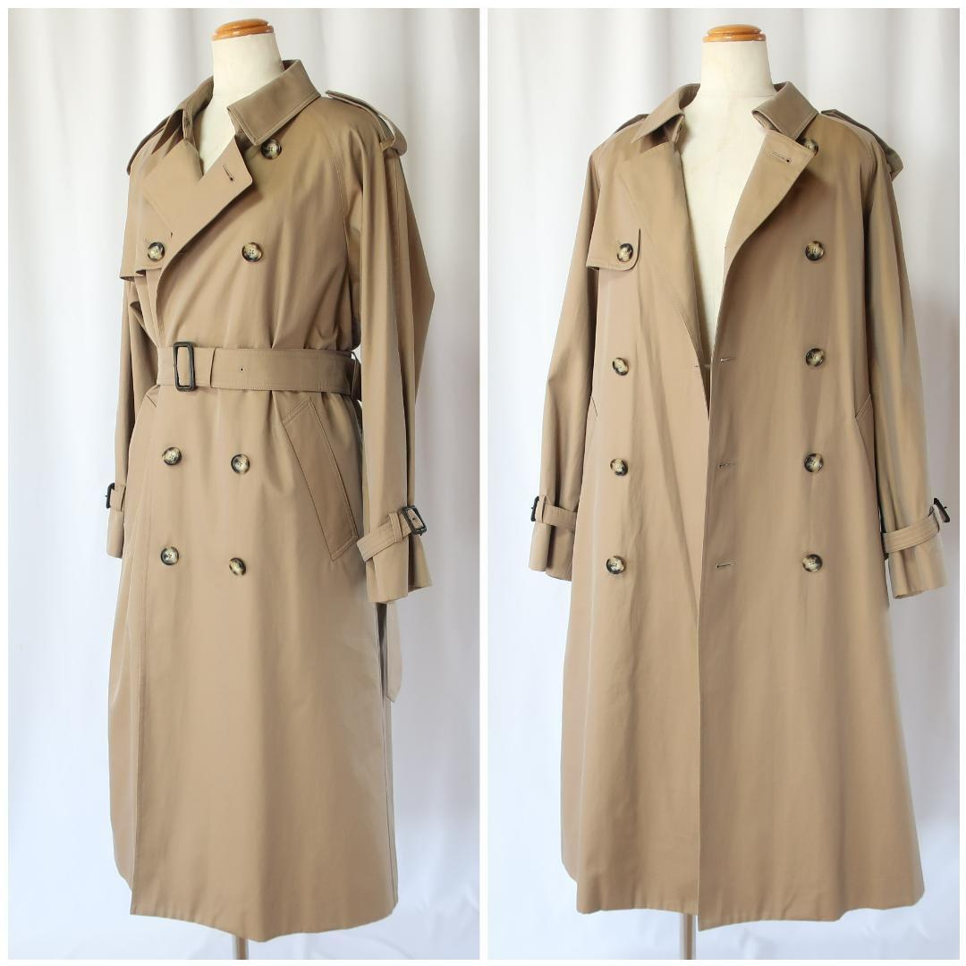 マカフィー コットンギャバジン トレンチコート ライナー付き キャメル 34